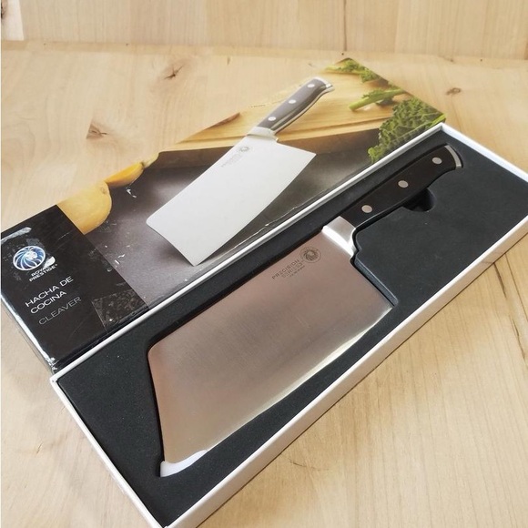 Stainless Steel Kitchen Cleaver with Black Handle